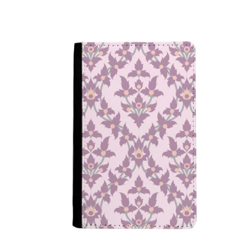 Étui portefeuille de voyage lilas imprimé fleurs en simili cuir