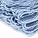 24 oz Loop-End Cotton String Mop Head, Heavy Duty String Mop Refills, 6 Inch Headband, Mop Head Replacement for Home, Industrial and Commercial Use (blue-3pc)