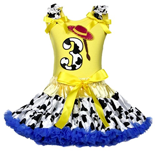 Camiseta de vaquera para 3 años ropa de fiesta infantil con pettiskirt azul niña 1-8Y
