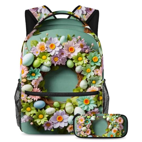 Lot de 2 cartables multicolores pour adolescents et étudiants grand volume 40cm
