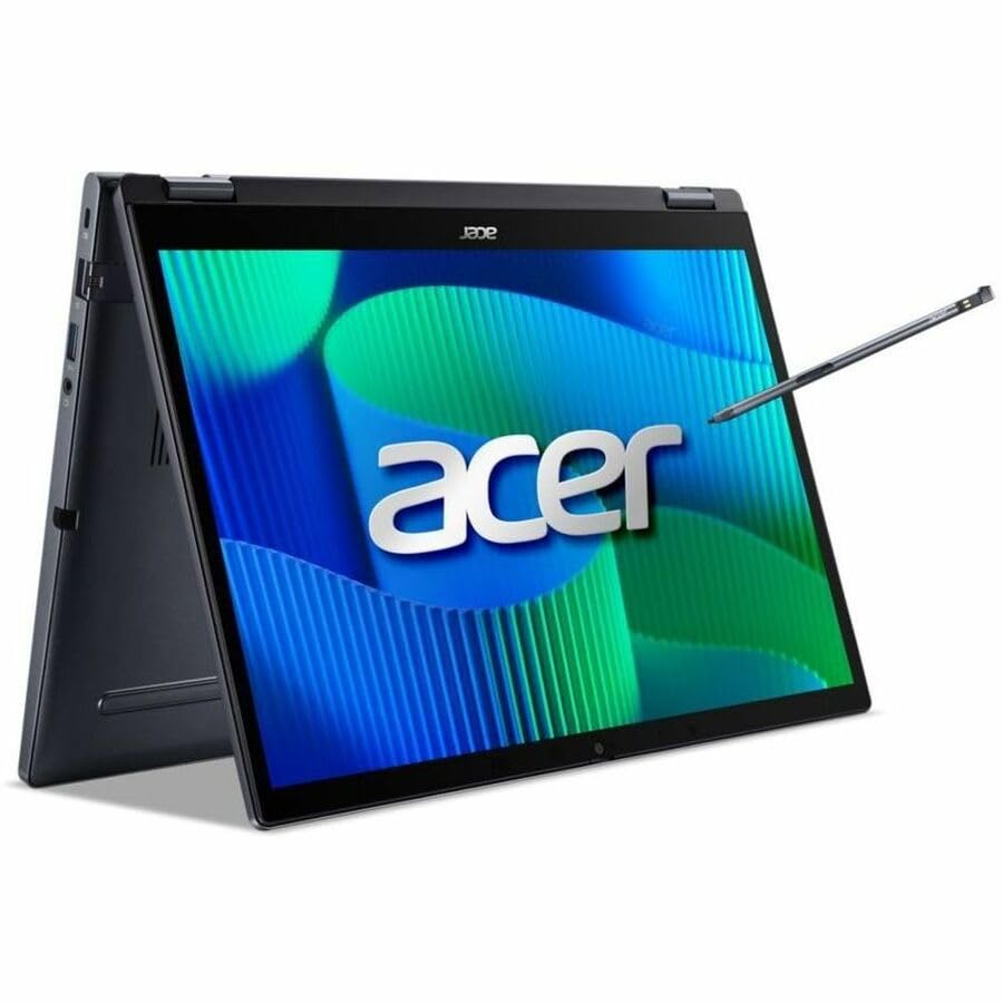 Image of Acer TravelMate P4 Spin 14 TMP414RN-54 TMP414RN-54-53MW 14 inch Touchscreen Convertible 2 in 1 Notebook - WUXGA - 60 Hz - Intel Core Ultra 5 125U - 16 GB - 512 GB SSD - English Keyboard - Blue