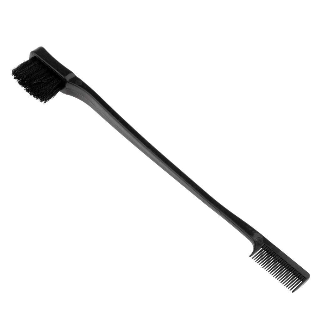 VOANZO 5 Pieces Hair Edge Brushes Double Sided Edge Brushes Eyebrow Brush Edge Control Hair Brush (black)