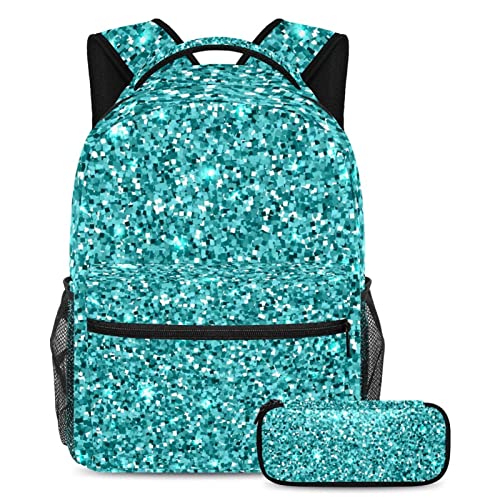 Aqua Blue Glitter Backpack atelieryuwa.ciao.jp
