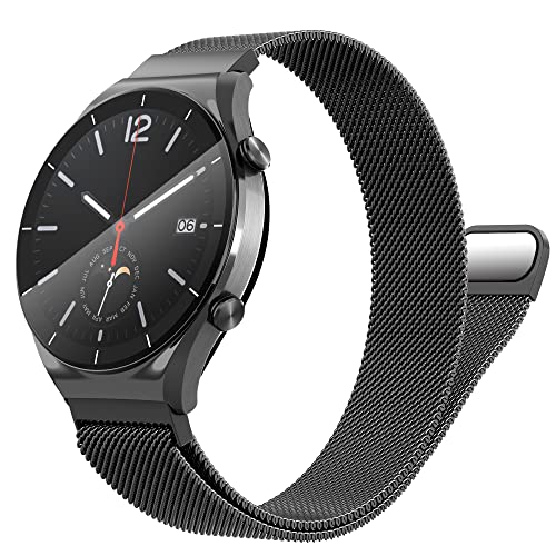 GGOOIG für Xiaomi Mi Watch Metall Armband, Mesh Geflochtenes Edelstahlarmband Austauschbares Armband für Xiaomi Mi Watch/Mi Watch S/Mi Watch S1 Aktive- Nicht für Xiaomi Mi Watch Lite Cover