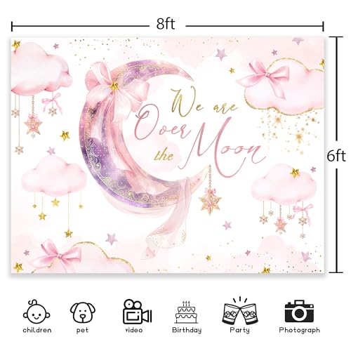 Fondo para fotografía Baby Shower 8Wx6H Newsely miniatura 4