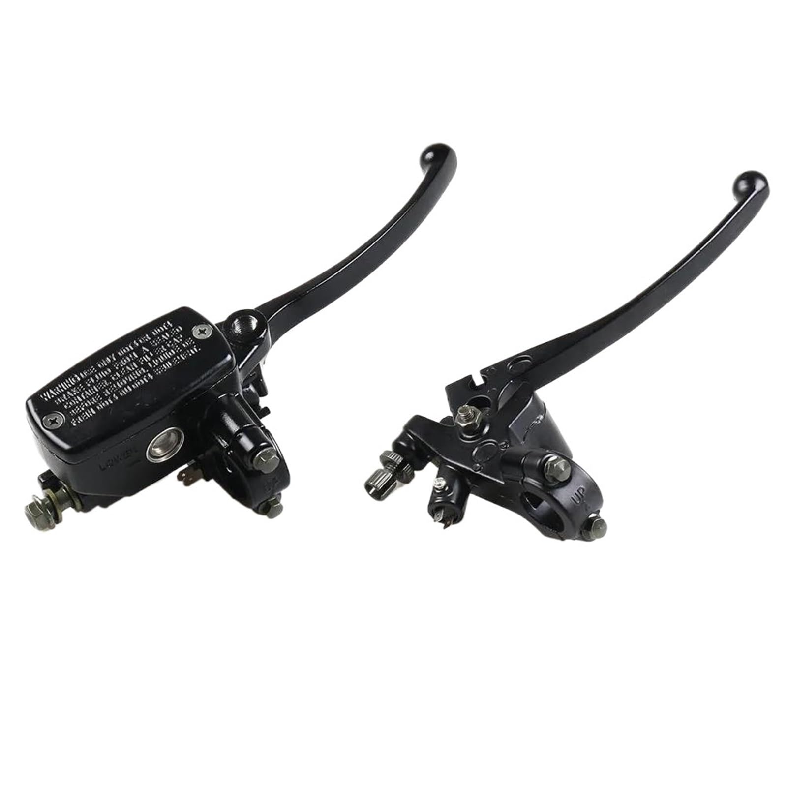 ETEKGVYVA Clutch Brake Lever Set Motorcycle 7/8" 22MM Handlebar Master Cylinder Hydraulic Brake Control with Clutch Lever(Black)