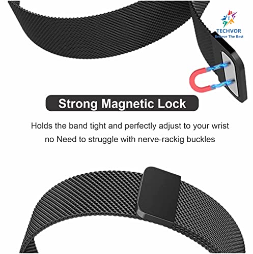 Image of 22 mm Stainless Steel Adjustable Magnetic Strap For Noise ColorFit Pro 3 | Pro 3 Alpha | Pro 3 Assist | NAV | Nav+ | Excel | Icon Plus | Pulse Buzz | Grande | Pulse Grand | Ultra | Ultra 2 | Ultra Buzz | Vision | Caliber | For NoiseFit Buzz | Active | Core | Core Oxy | Endure | Agile | Fusion | Evolve