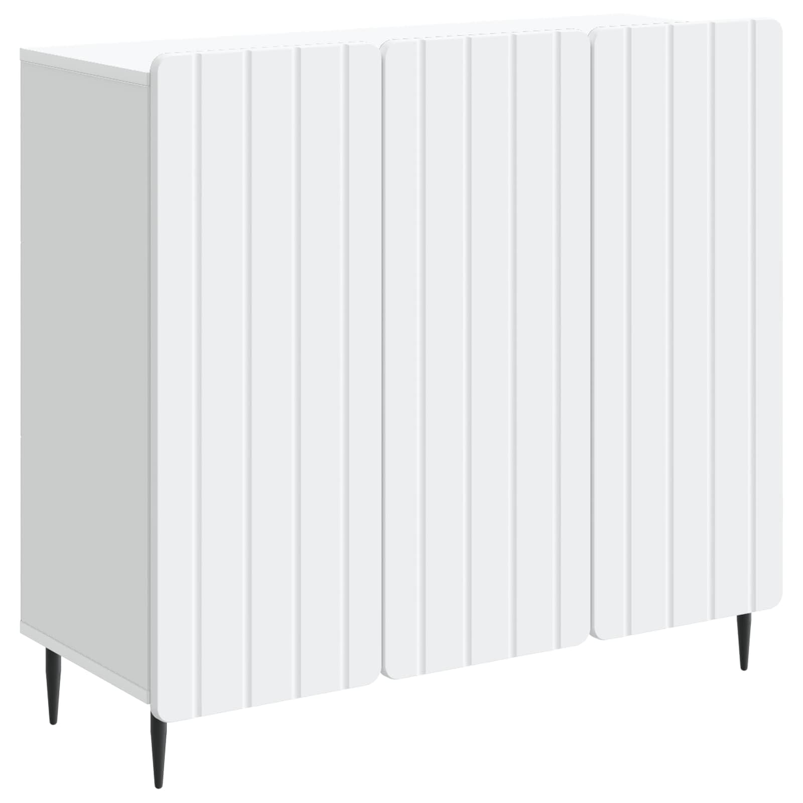 Credenza bianca 89 x 34,5 x 82 cm in legno con 3 ante