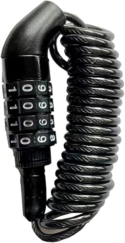 Miniatura 3 de Cerradura de casco de motocicleta, combinación de contraseña portátil, bloqueo de cable para bicicleta, motocicleta, maleta y equipaje