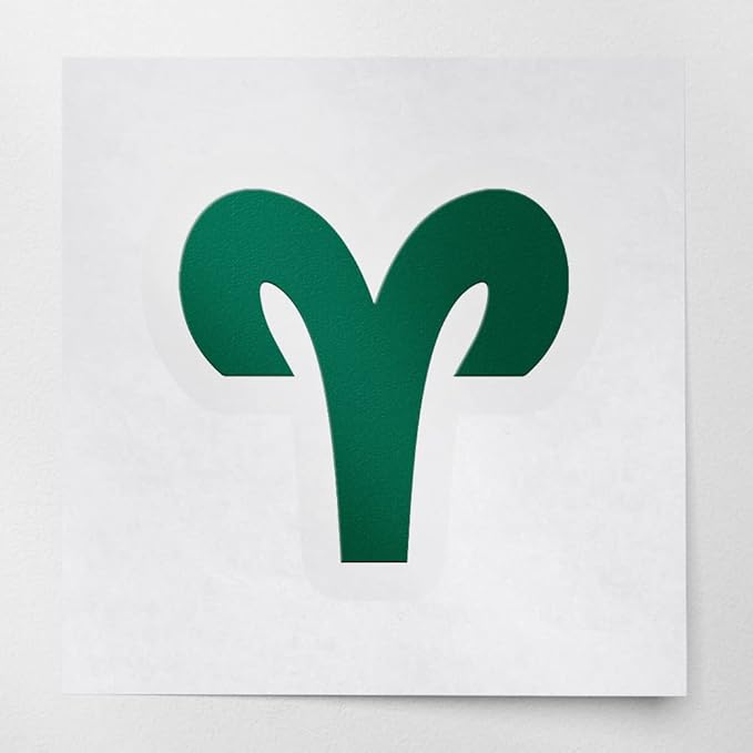 Decal Stickers of Odiac Signs Aries Icon Symbol (Green) (Set of 2) Premium Waterproof Vinyl Decal Stickers for Laptop Smartphone Car Dirt Bike Wall Room Mason Jar Bathtub Door - ANDstic017780GR