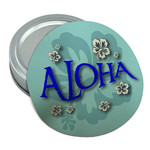Aloha Hawaiian Greeting Hibiscus Flowers Round Rubber Non-Slip Jar Gripper Lid Opener