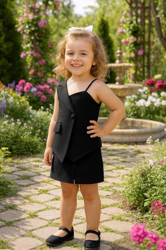 Image of Girls Pastel Green Co-Ord Set | Kids Summer Outfit | Stylish Sleeveless Top & Skirt Set for Girls | Party, Casual & Vacation Wear