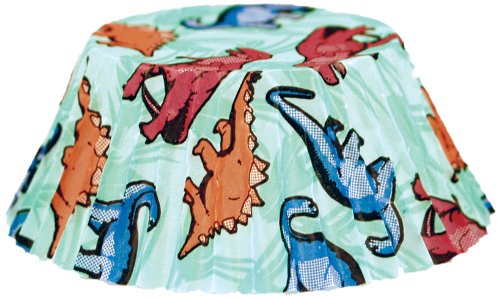 Fox Run Dinosaur Disposable Bake Cups, 3 X 3 X 1.25 Inches, Multicolored #TOP19