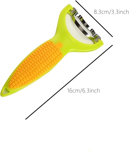 Miniatura 2 de RUITASA Cremallera de maíz, pelador de cuchillos pelador de maíz, cortador de maíz de mazorca, acero inoxidable 420 premium con mango antideslizante