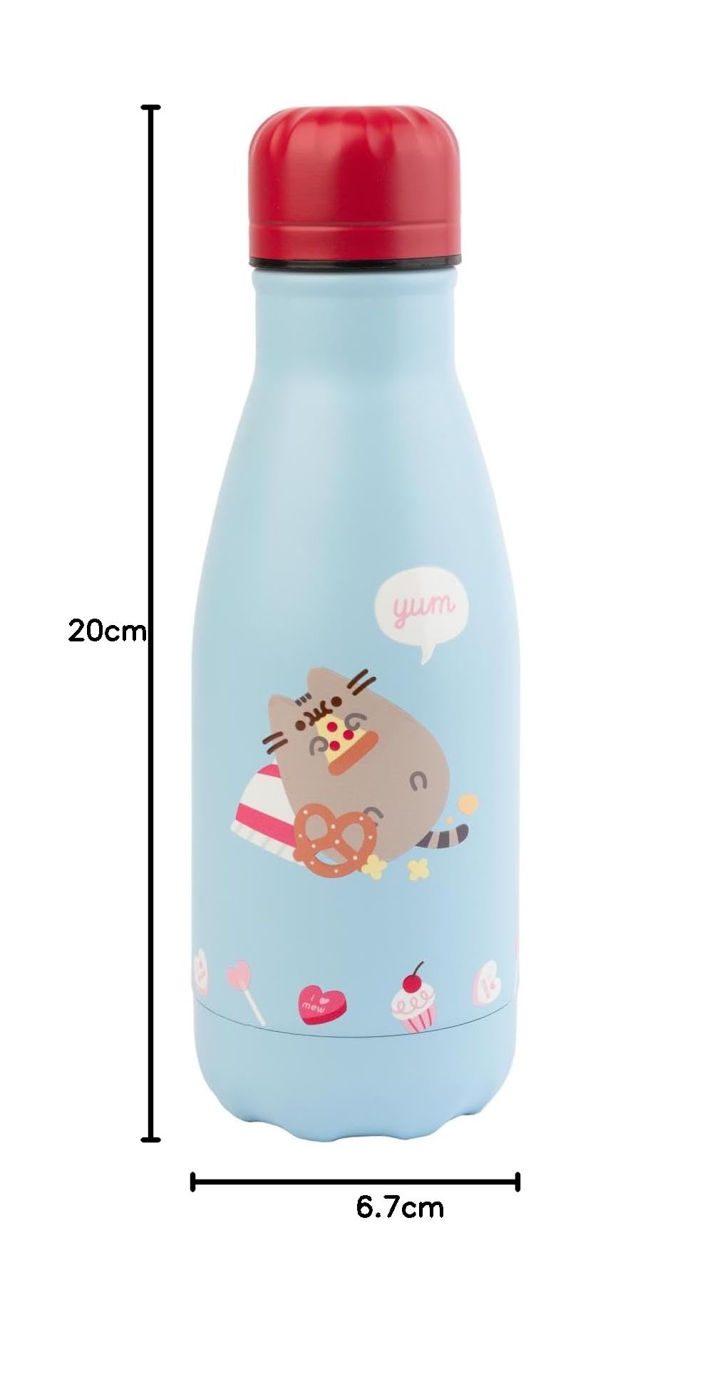 Grupo Erik Pusheen Metal Hot&Cold Bottle 260 ml - 9 oz | 260ml Water Bottle | Pusheen Gifts | Hot And Cold Water Bottle | Water Bottle Metal | Cute Water Bottle | Pusheen Cat