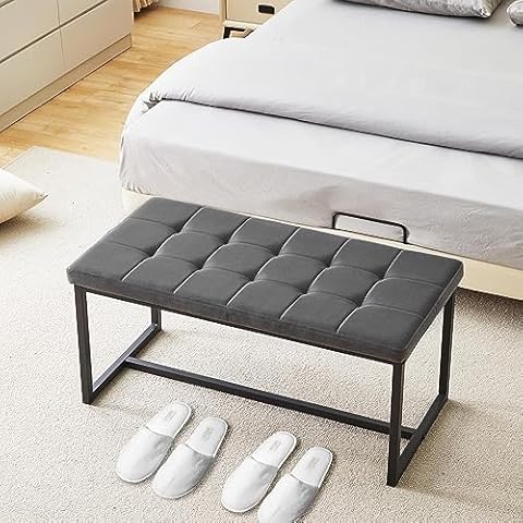 CLIPOP Velvet Padded Dining Bench Seat Cover