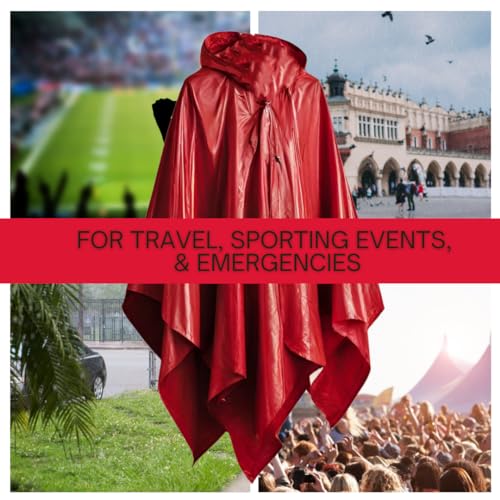 RAIN GUARD 10 Mil Vinyl Rain Poncho with Hood | Expanded 50" x 80" | Reusable Waterproof Protection | Adult Size | 1 Pack4