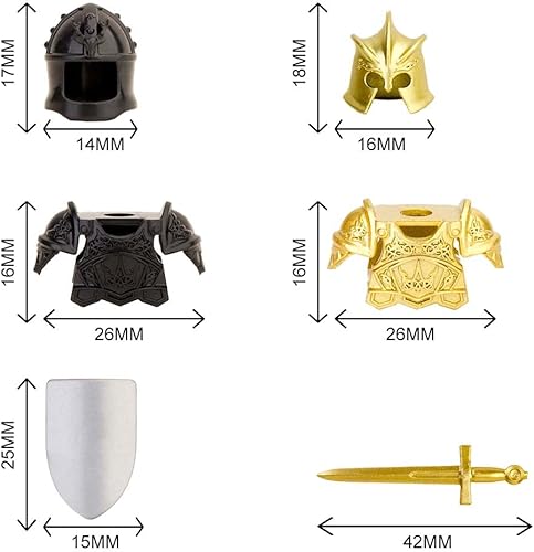 Miniatura 2 de Juego de armas de minifiguras personalizadas, juego de armas personalizadas para minifiguras, juego de armas de soldado medieval para minifiguras