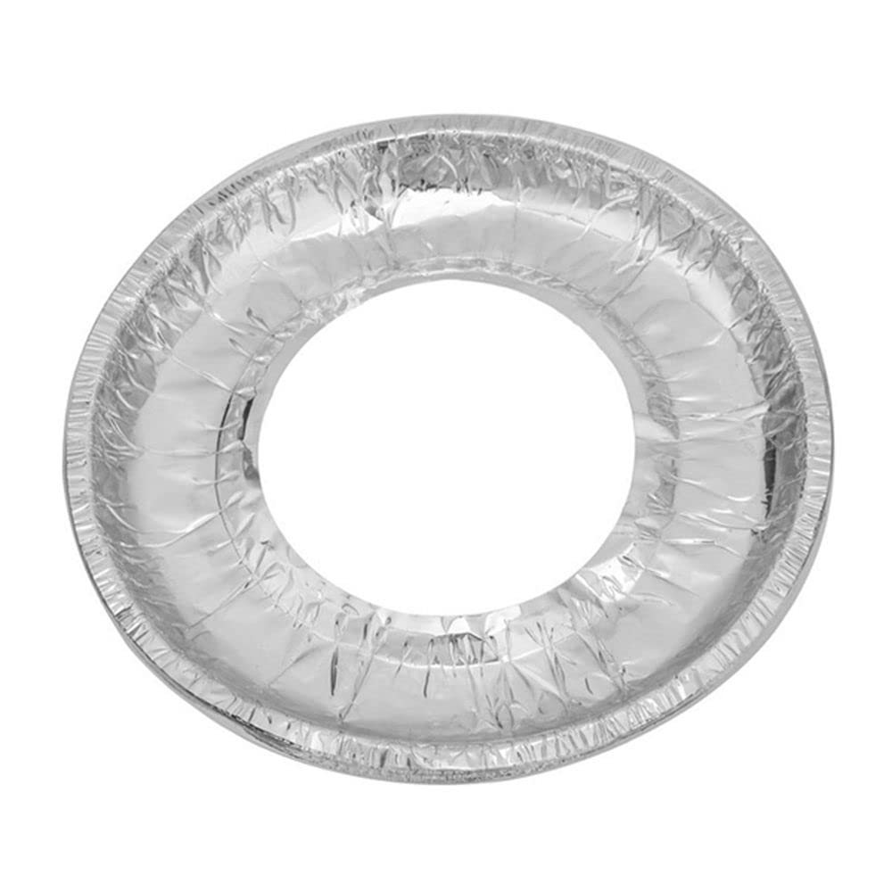10 Pack Aluminum Foil Square Stove Burn er Covers Disposable Heavy Thick Quality Bib Liners Drip Pans Gas Range Top Protectors(Round)