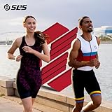 SLS3 Tri Suit Mens FX | Large Tubular Pocket Triathlon Suits | Trisuit | Soft Chamois (Black/Blue Stripes, Large) - Image 7