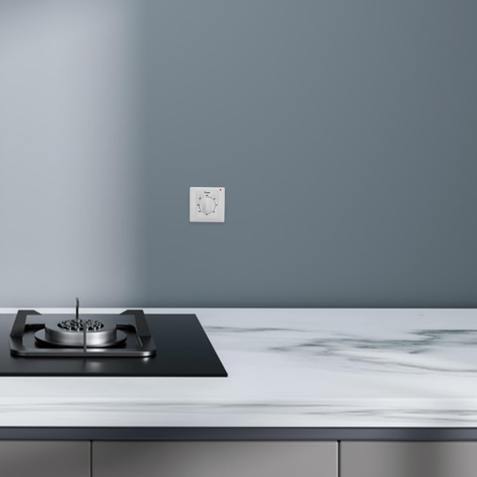 Tofficu Temporizador De Cuenta Regresiva De 120 Minutos (2 Unidades) - Temporizador De Pared con Botón Pulsador Manual con Indicador Led Modo Encendido/Apagado/Bypass para Luces
