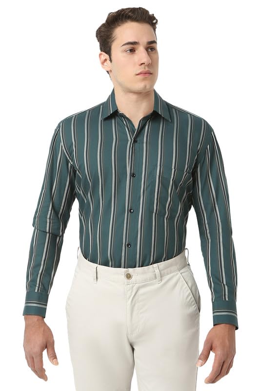 Image of Men's Striped Cotton Formal Shirt
