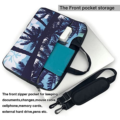Sacoche ordinateur bleu palmier housse PC portable 15 pouces - 5