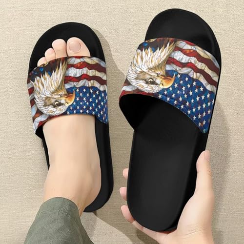 Image of Footwear for Mens Open Toe Athletic Sandals Anti-Slip Sole Slide Sandals Pillow House Flat Shoes Comfortable Slip On Slippers for Indoor & Outdoor