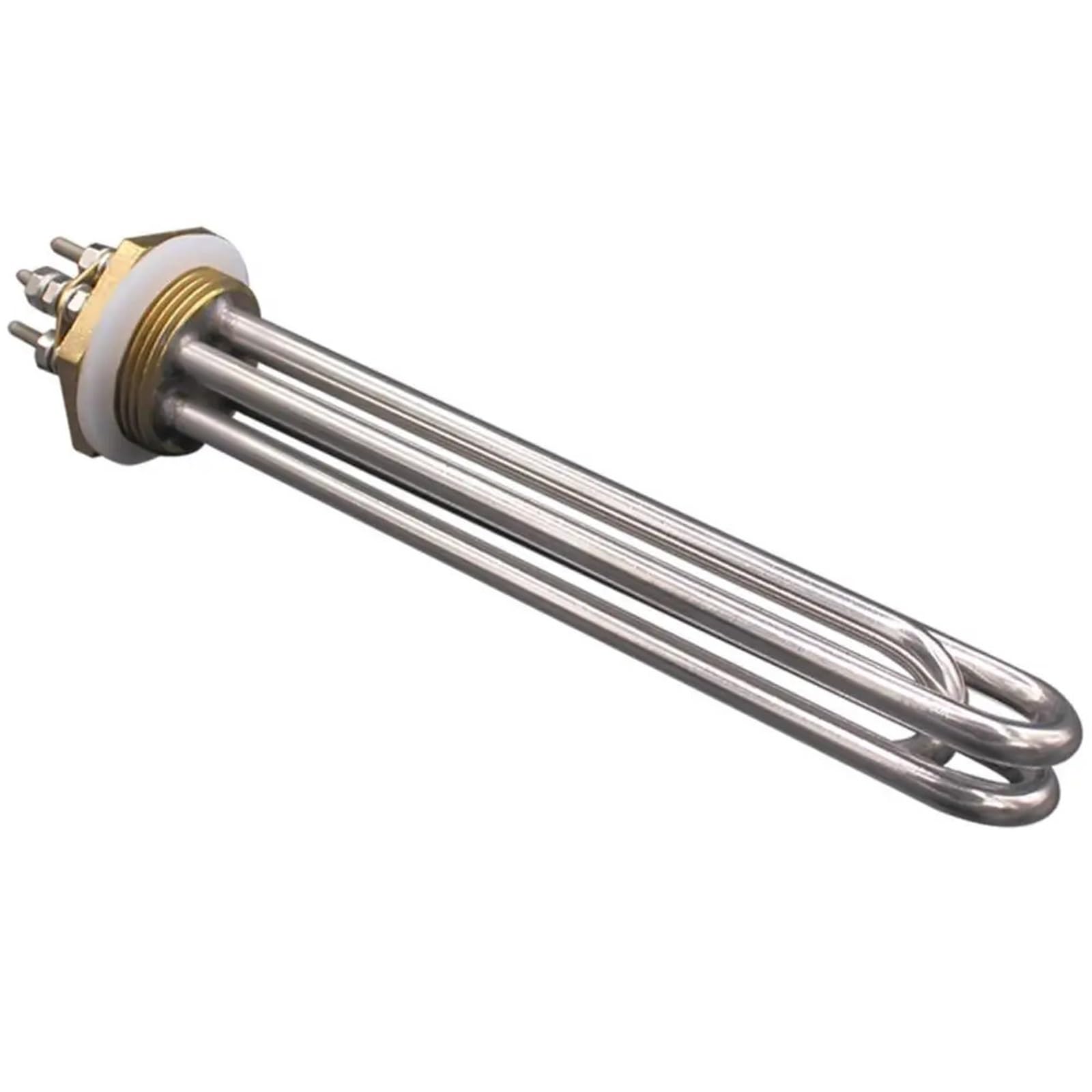 24 V 48 36 DC Heizelement DN32 Gewinde Rohr Tauch Warmwasserbereiter 600 W/900 W/1200 W/1500 W 1 Stücke(Silver,36V 1200W 3 loops)