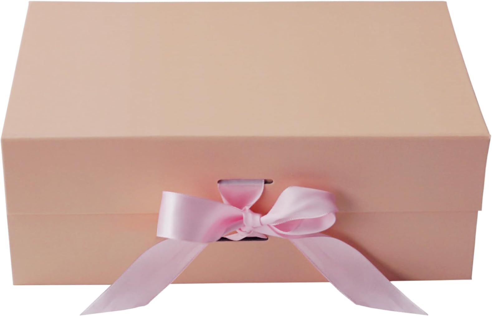 Hoiwigy Pink Gift Box with Ribbon for Girls, Size 34.5x28x11.5cm, Magnetic Boxes for Gifts Wrapping, New Year, Anniversary, Birthday, Ramadan (Pack-1)