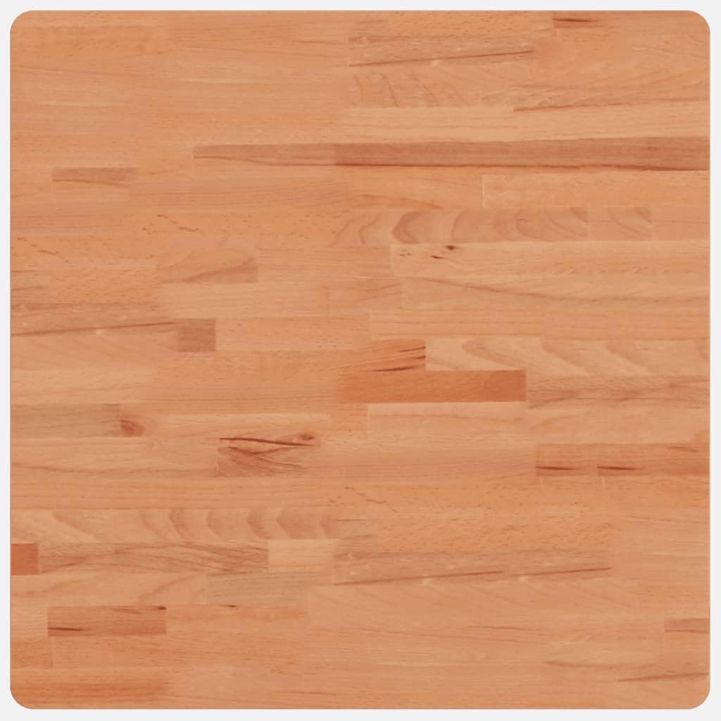 Piano da tavolo 60 x 60 x 4 cm, quadrato, legno massello di faggio laccato, per tavolino da caffè e progetti di mobili fai da te, ricambio durevole per scrivania