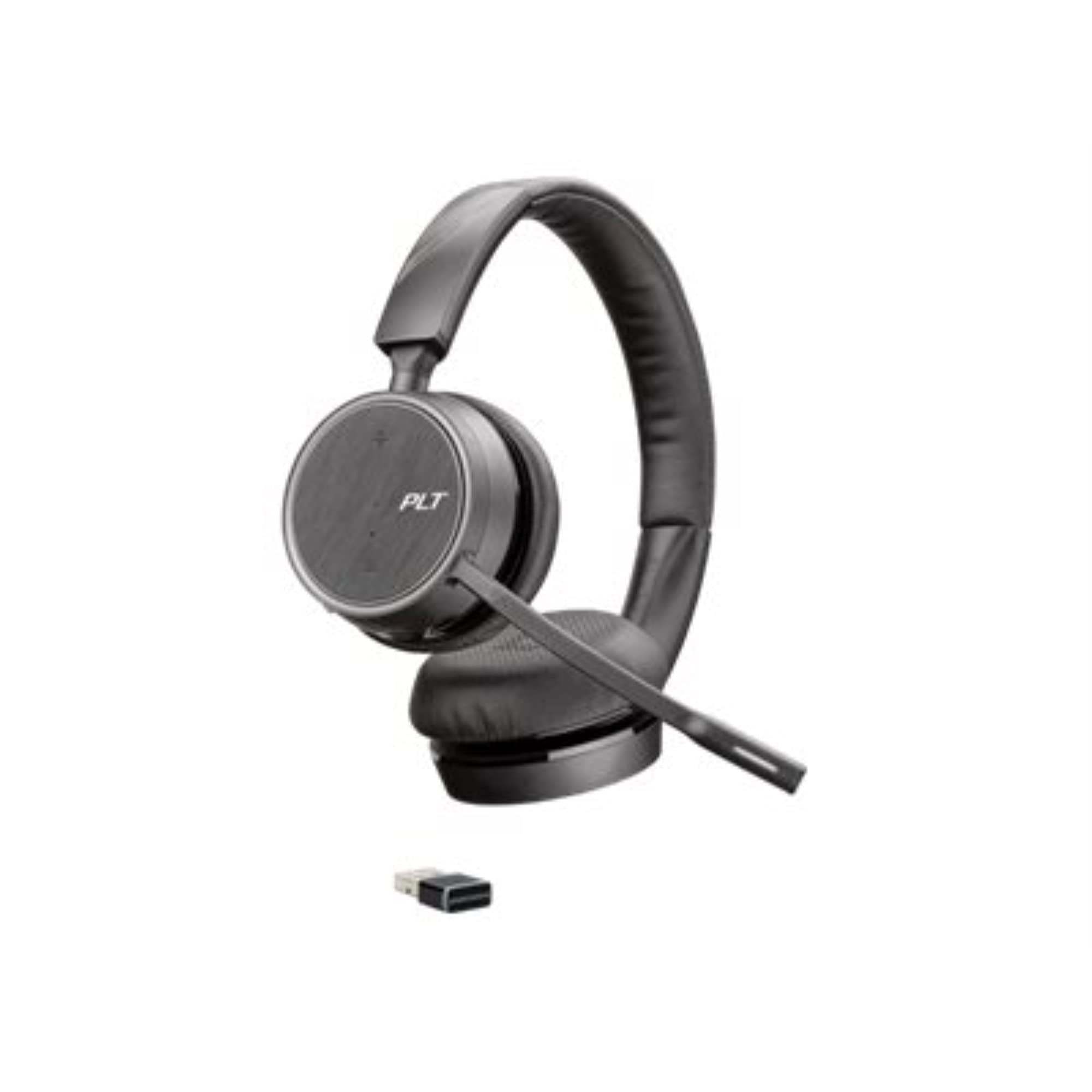 Plantronics – Voyager 4220 UC USB-A Headset (Poly) – Stereo Bluetooth-Kopfhörer mit Bügel-Mikrofon und Noise-Cancelling – Anschluss an PC, Mac und Mobiltelefon – Kompatibel mit Teams, Zoom & mehr
