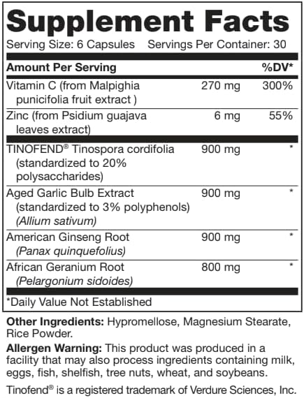 LEGION Immune- Immune Booster for Adults, Natural Immunity System Support w/Vitamin C (500mg), American Ginseng, Guduchi, and Garlic Supplement. - Image 2
