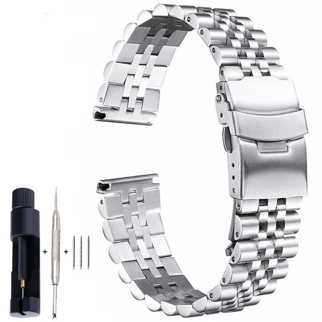Bracelet de montre en acier inoxydable élégant pour le bureau