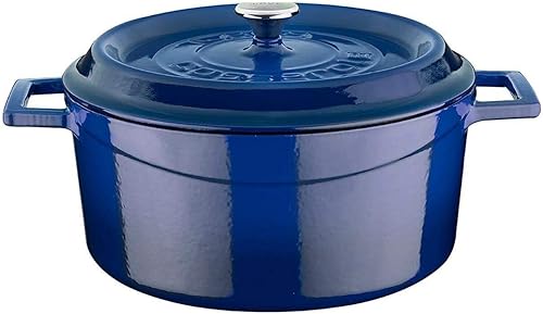 Cobalto 4 Qt. Olla de hierro fundido redonda 15.00x13.00x6.00IN Olla de hierro fundido, cocina, utensilios de cocina, utensilios de cocina
