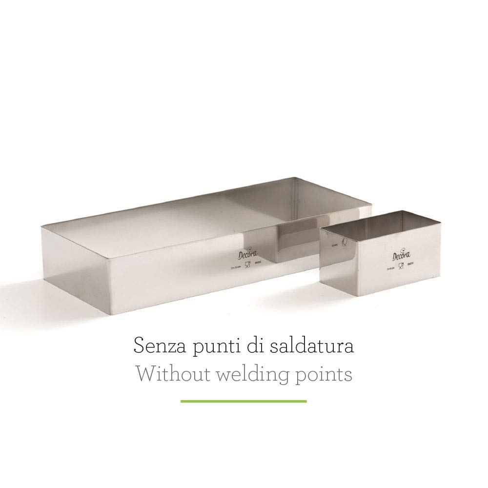 DECORA 0063810 STAINL. Stalowy prostokątny kształt 60 x 40 x wys. 4,5 cm, Alluminio Anodizzato