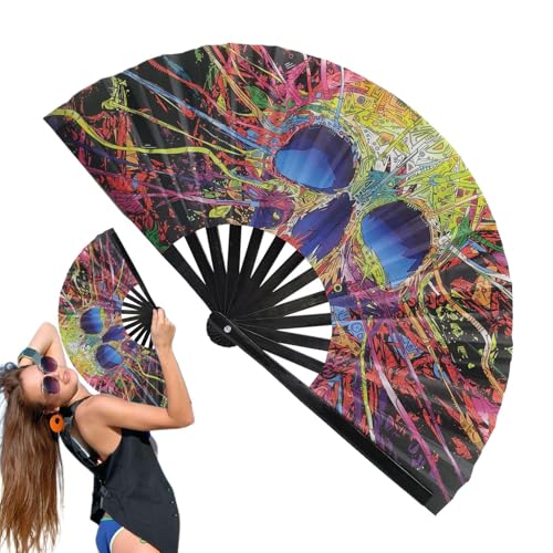 Abanicos plegables grandes para bailar, grandes abanicos plegables de mano de 13 pulgadas, decoración del hogar, suministros de baile para actuaciones en escenario