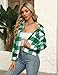 Zeagoo Flannels for Women Cropped Shacket Jacket Fashion Plaid Button Down Shirt 2025 Fall Coat Tops