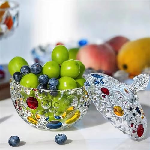 Assiette à biscuits en cristal avec couvercle, cadeau idéal