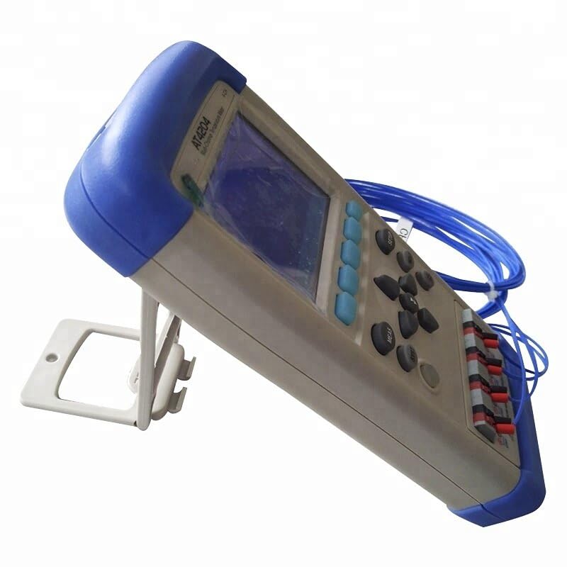 AT4204 Handheld 2/4/8 Channel Thermocouple Temperature Data Logger - 100ms Scan, Wide -200°C to 1300°C Range, High/Low Alarm, Backlit LCD, 0.2% Accuracy Multi-Point Industrial Monitoring