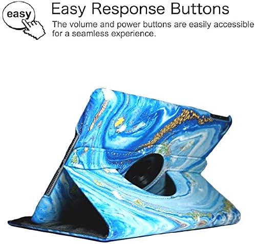 iPad 10.2" Case 9th Generation (2021) 2020 iPad 8th Generation Case / 2019 iPad 7th Generation Case, 360 Degree Rotating Stand Smart Case Protective Cover with Auto Wake Up/Sleep (Blue Marble)