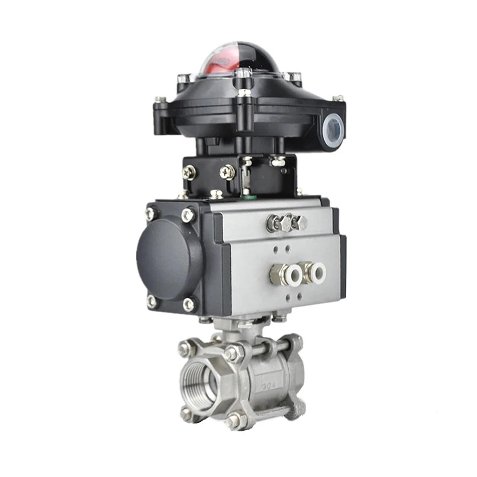 IPNDKBFL 1.5 inch pneumatic ball valve with limit switch signal feedback three-piece high platform stainless steel Q611F-16P double acting