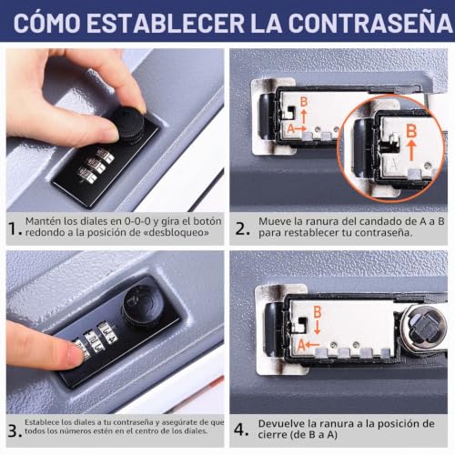 Miniatura 5 de Caja De Seguridad En Forma De Libro, Ohuhu Caja Fuerte Camufladas Con Cerradura Con Combinación, Caja Fuerte Libro Caja De Seguridad Portátil Para Dinero En Efectivo, Joyas Y Llaves