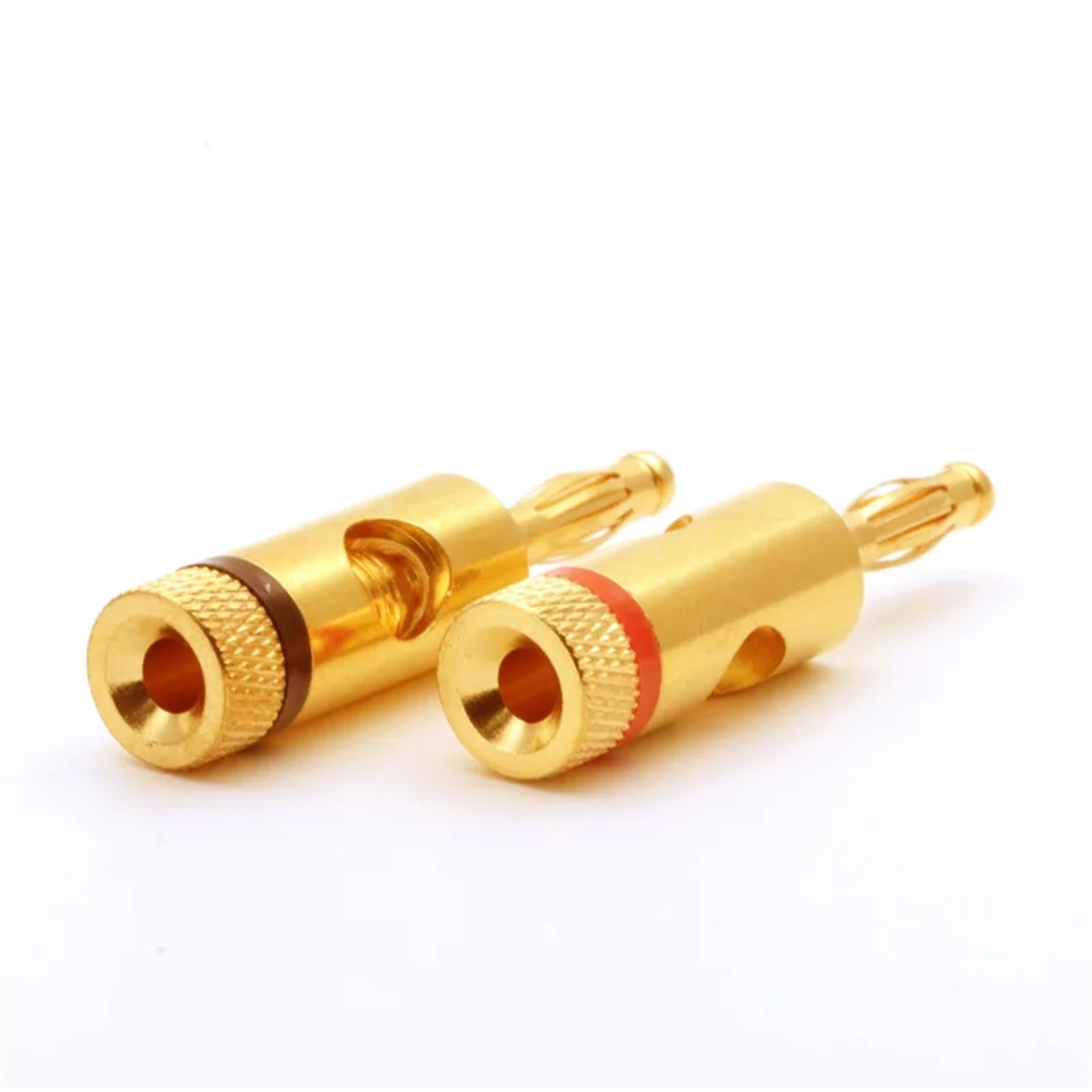 2 szt. / 1 para miedzianych 4 mm wtyk bananowy męski pozłacany lutowanie wtyczka głośnika audio głośnik wzmacniacz kabel złącze kabla