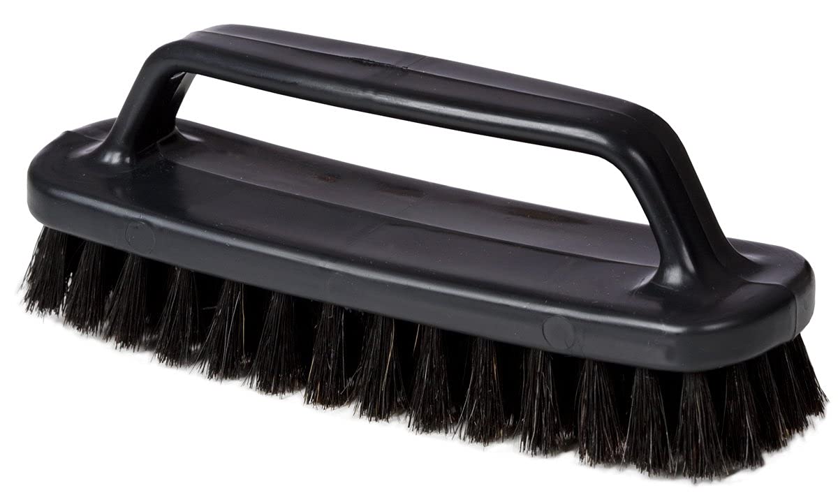 Tarrago | Brosse de Nettoyage en Profondeur avec Manche en Plastique et Poils naturels pour Tissus d'ameublement, Tapis et Cuir