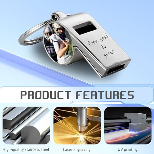 Silbato personalizado para entrenador con foto y texto miniatura 3
