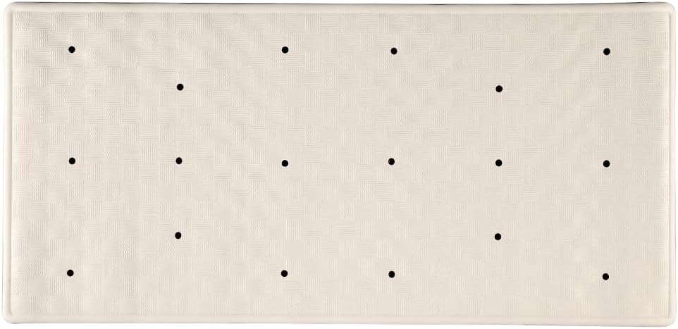 AQUALONA® Premium Bath Mat, Anti-Mould Non-Slip – Rubber, Machine Washable. BPA, Latex and Phthalate Free (Roman Cream)