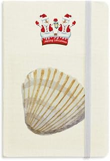 Yellow Scallop Marine Life Ilustration Christmas Snowman Notebook capa dura grossa