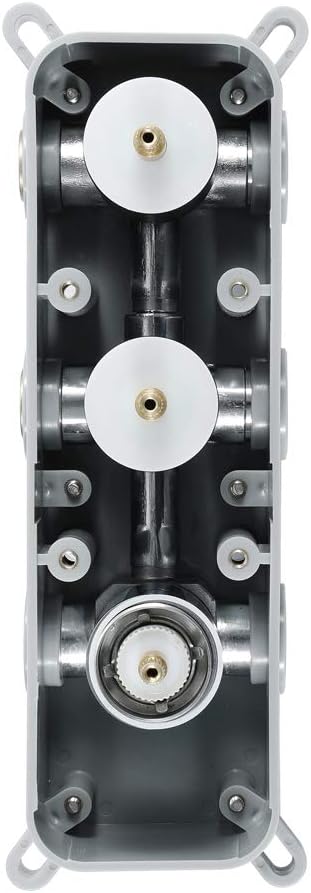 Diverter Valve Brass Multifunction Embedded Vertical Installation Rain Shower Valve Control the Hot and Cold Switches, Black