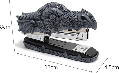 Miniatura 2 de Eforcase Engrapadora de dragón para escritorio, portátil y duradera, divertida engrapadora de cabeza de dragón, engrapadora de resina para